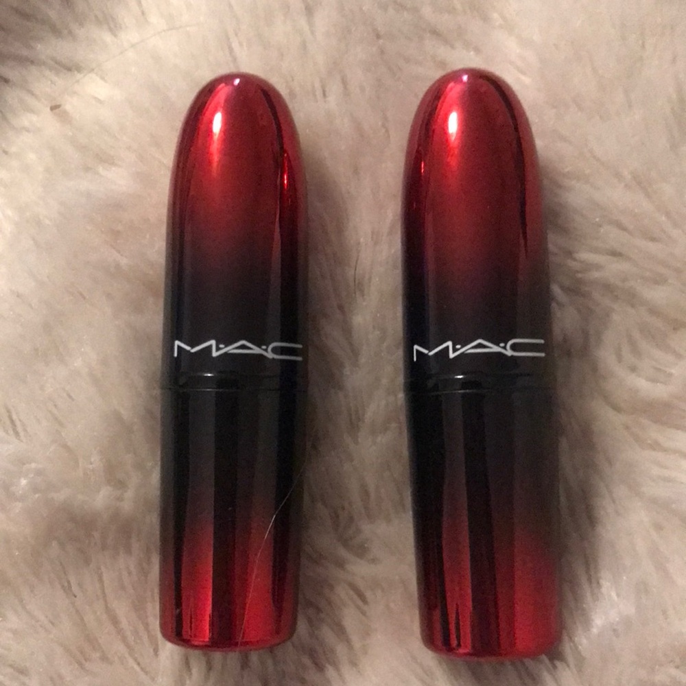 2 full size MAC red lipsticks, new and unused except to swatch.